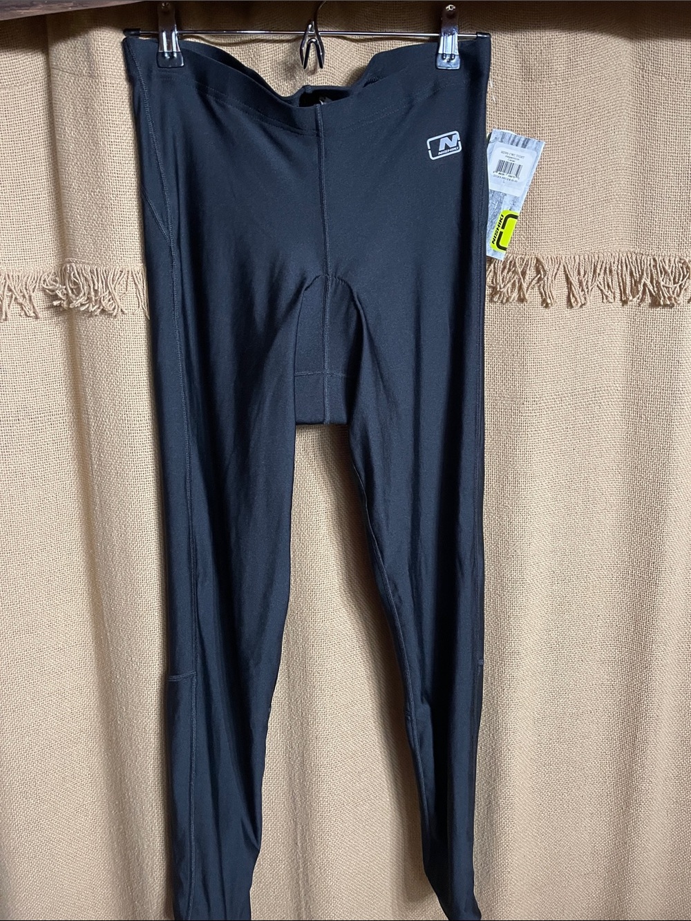 Men's Black Performance Leggings with Subtle Logo